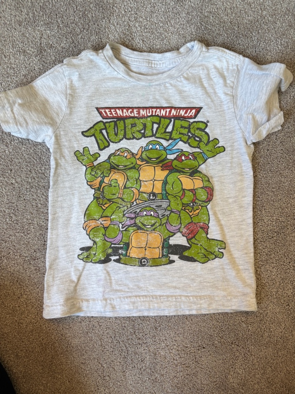 Nickelodeon Light Gray Graphic Kids Tee with Black Print